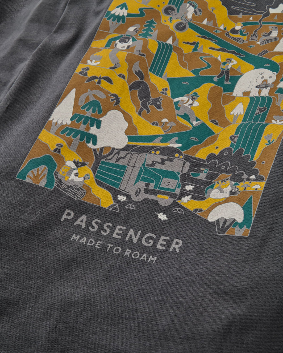 Slower Rhythms LS Relaxed Fit T-Shirt - Faded Black - Flatlay
