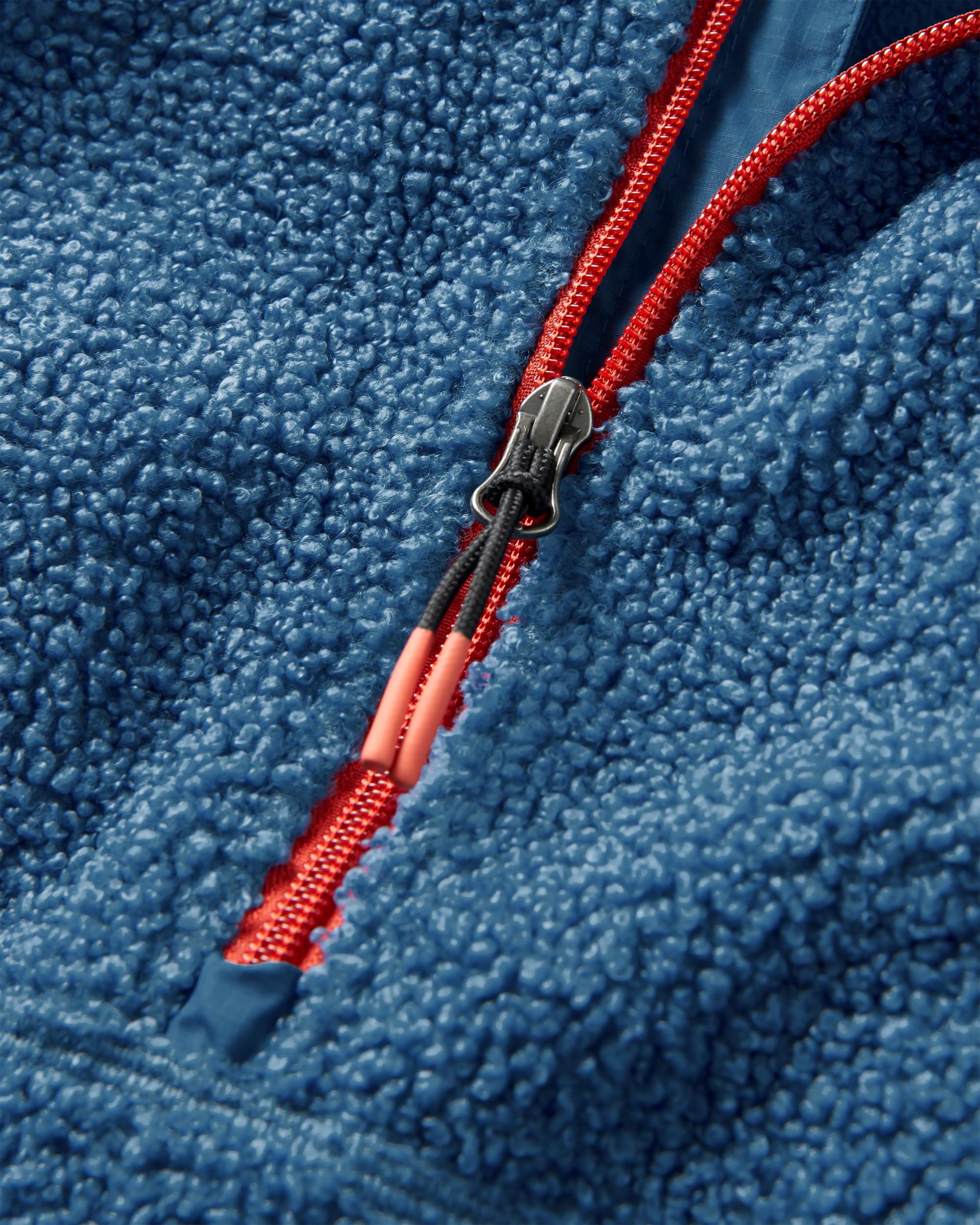 Muse Recycled Polar-Lined Sherpa Fleece - Blue Steel - Flatlay