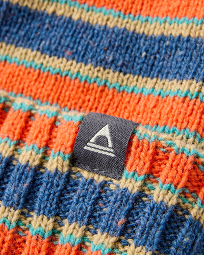 Goldglow Knit Bobble Hat - Dark Denim - Flatlay