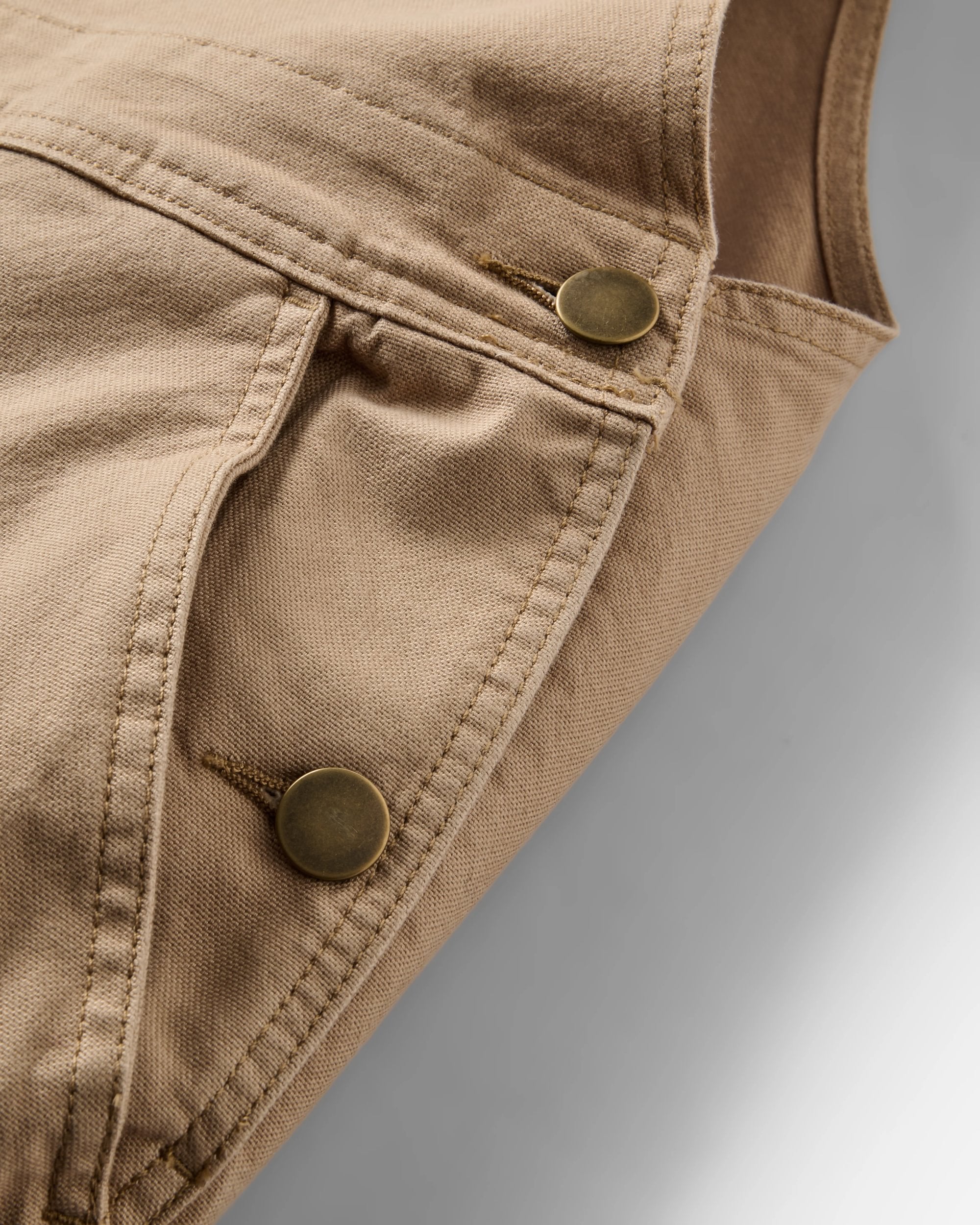 Vantage Organic Cotton Dungaree - Biscuit - Flatlay