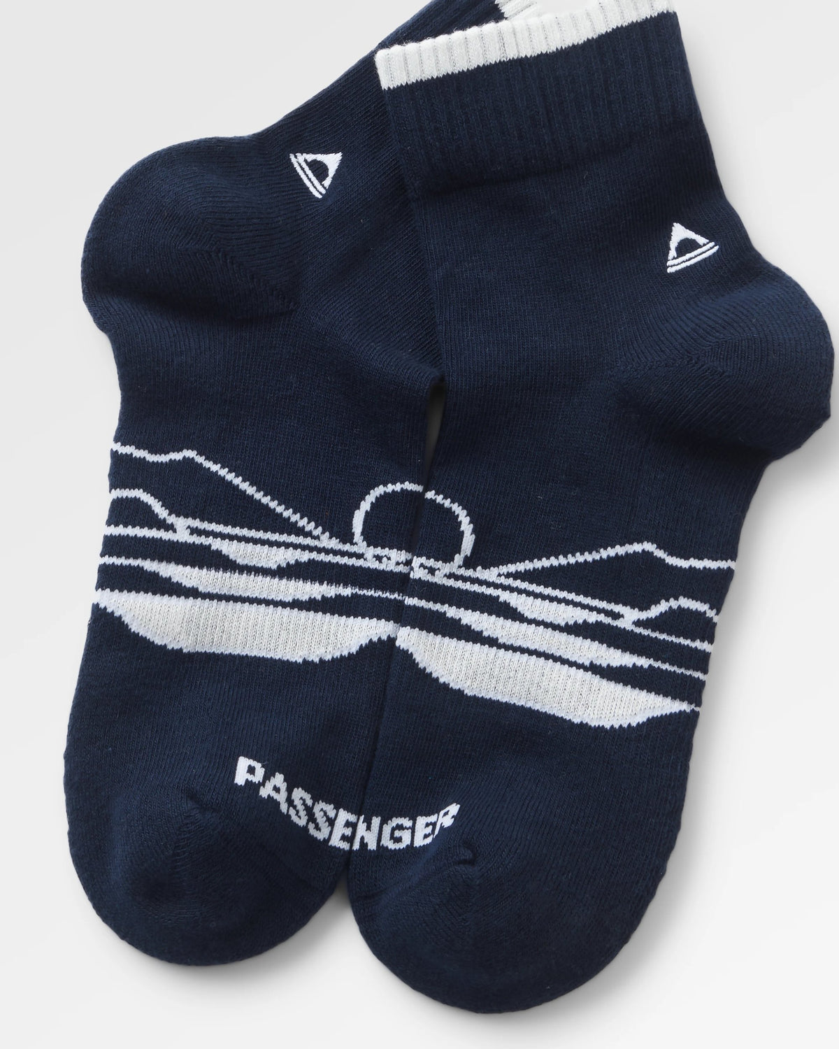 Two Step Ankle Socks - Rich Navy - Flatlay