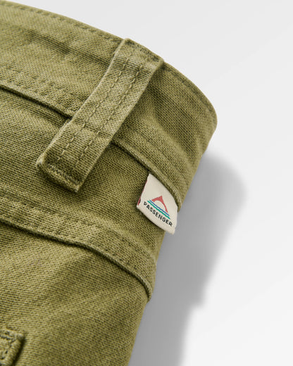 Vantage Organic Cotton Canvas Short - Khaki - Flatlay