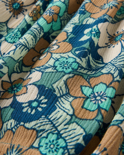 Soleis Woven Cami - Vintage Floral Aqua - Flatlay