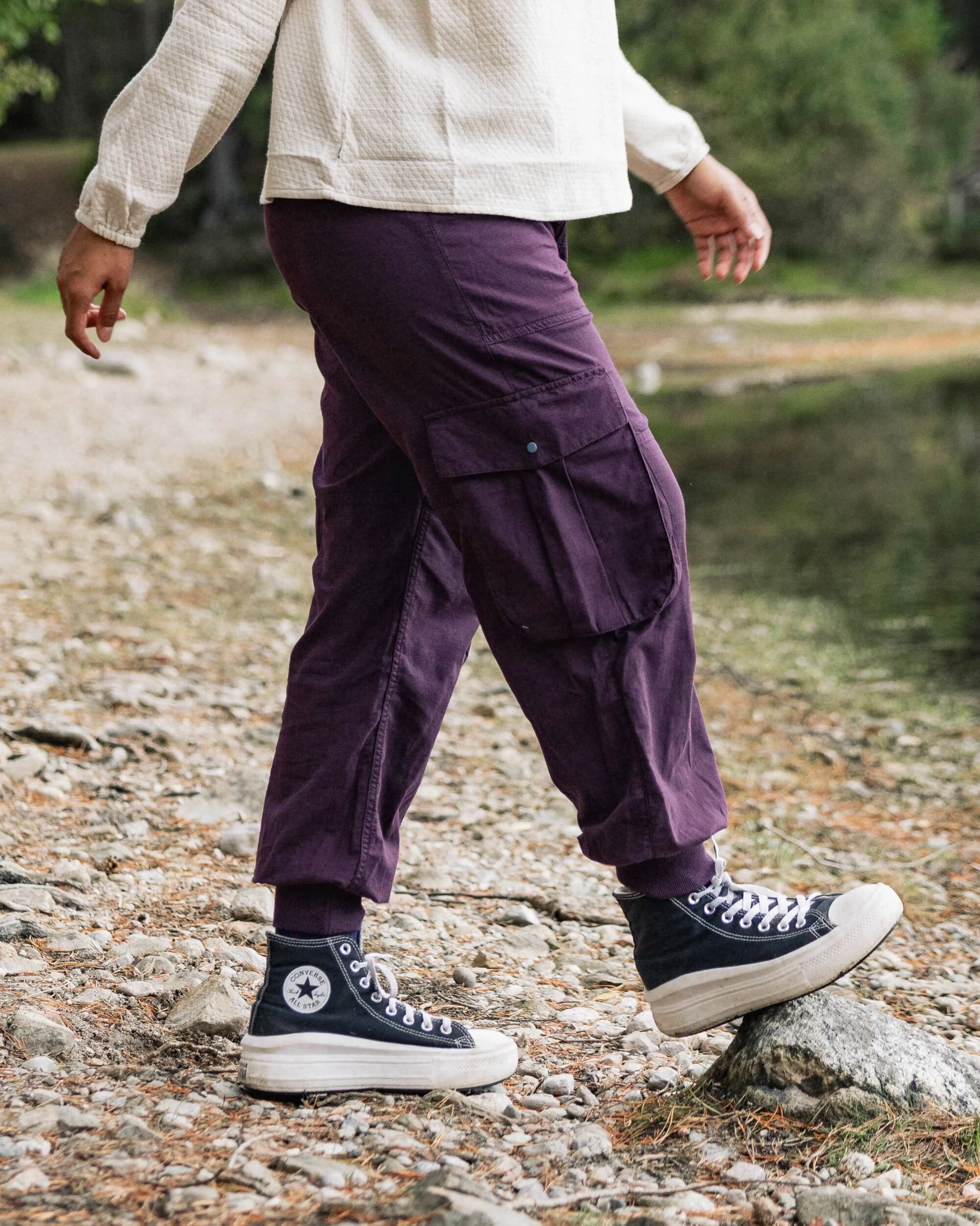 Hydrilla Organic Cotton Trouser - Deep Plum