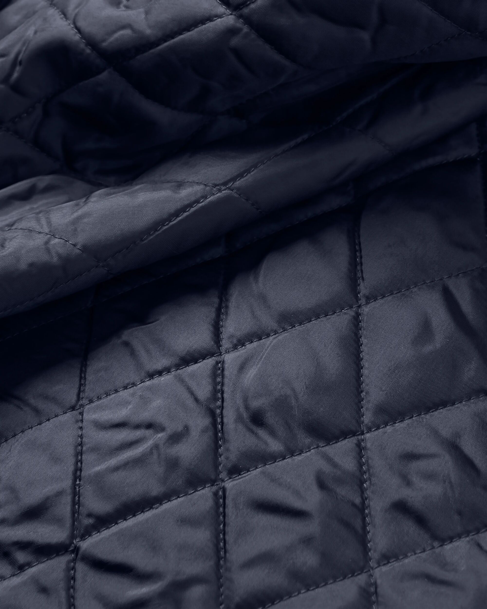 Sherwood Check Hooded Overshirt - Rich Navy/Burnt Orange - Flatlay