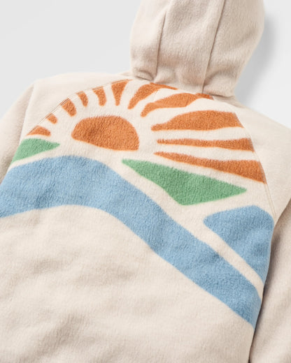 North Coast Vista Full Zip Recycled Sherpa Fleece - Oatmeal - Flatlay