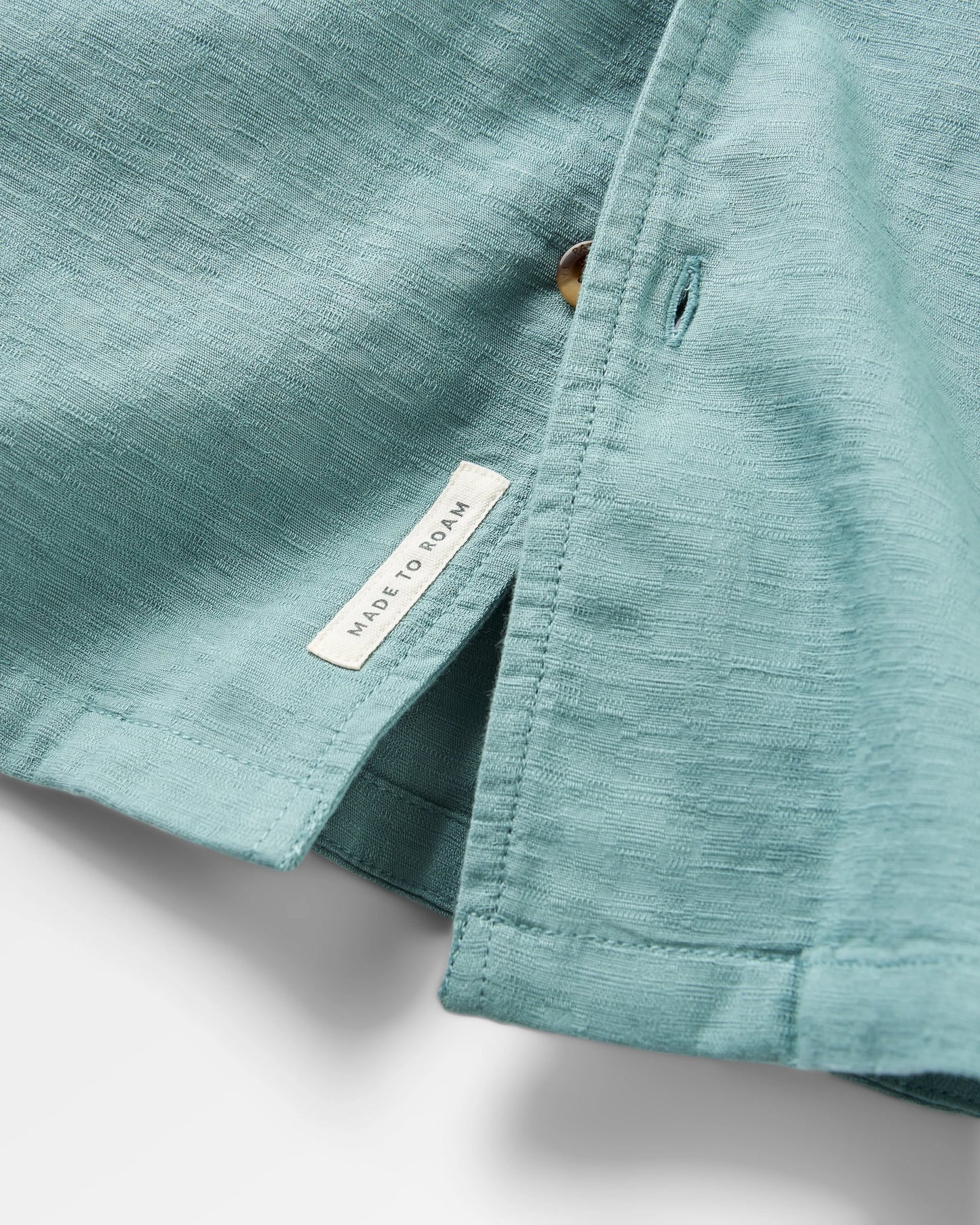 Cove Organic Textured Shirt - Arctic - Flatlay