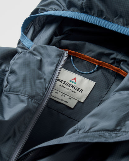 Gusto Recycled Windshell Anorak - Charcoal/Storm Grey - Flatlay