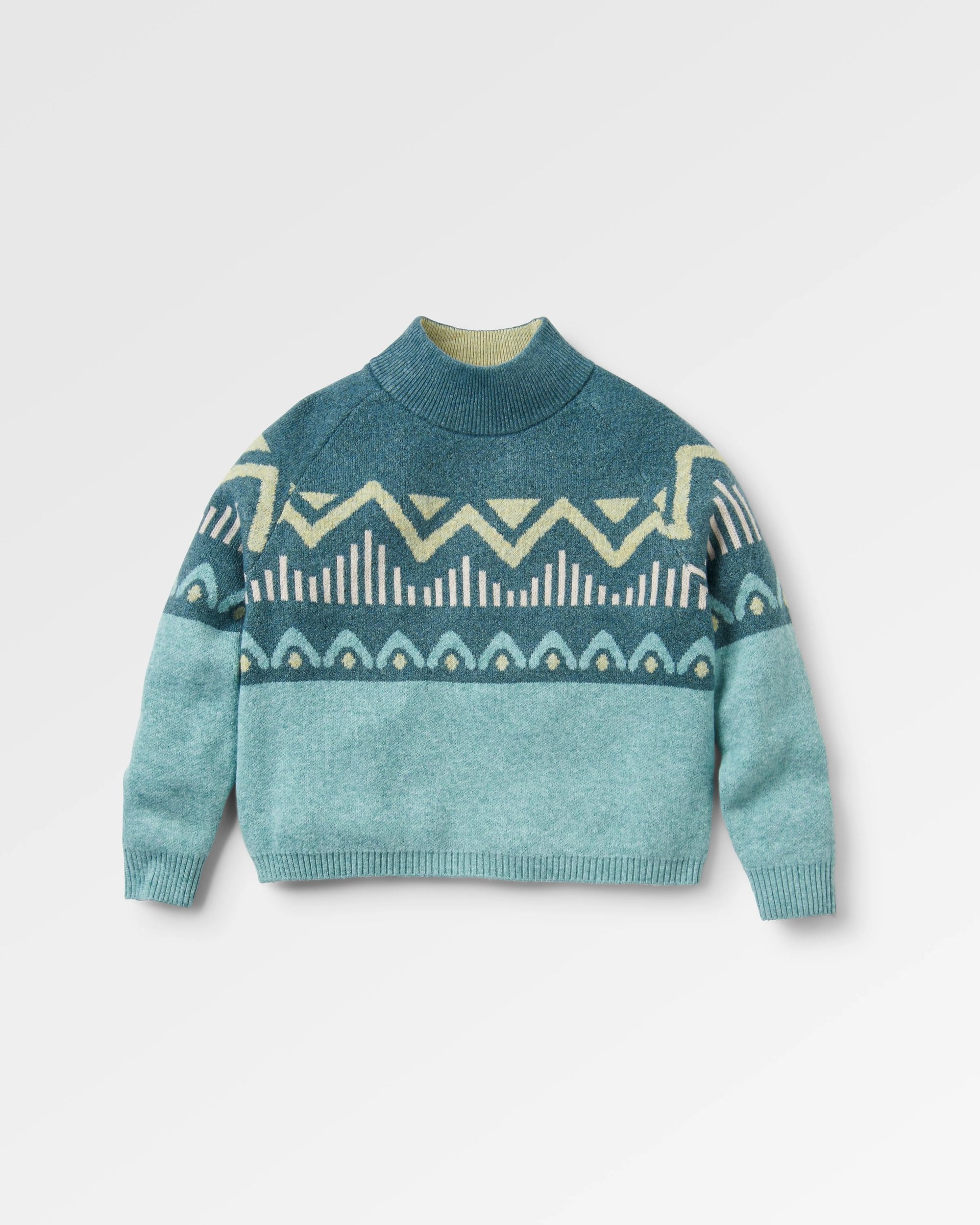 Nettle Recycled Knitted Jumper - Arctic - Flatlay