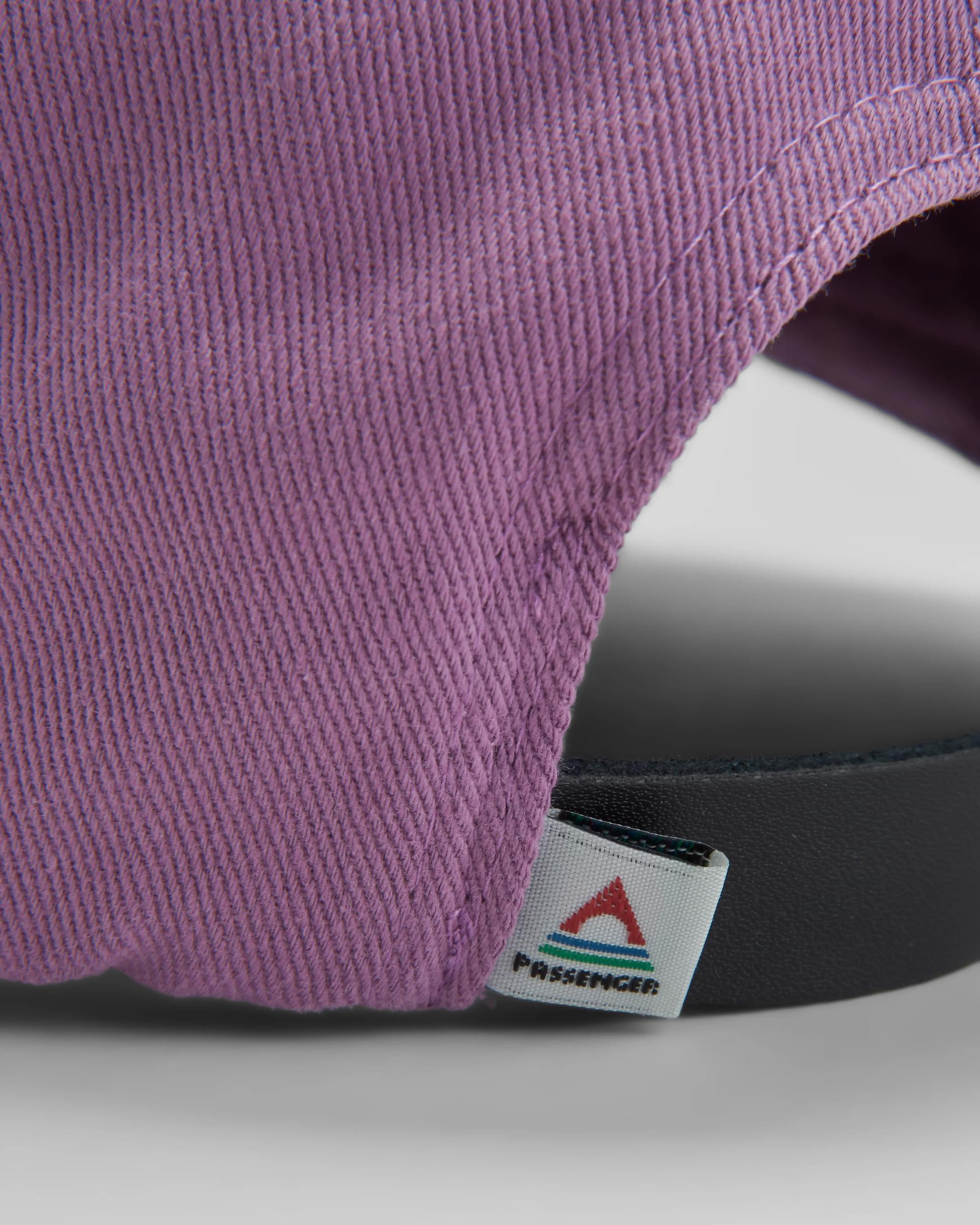 Classic Recycled Cotton 6 Panel Cap - Grape - Flatlay