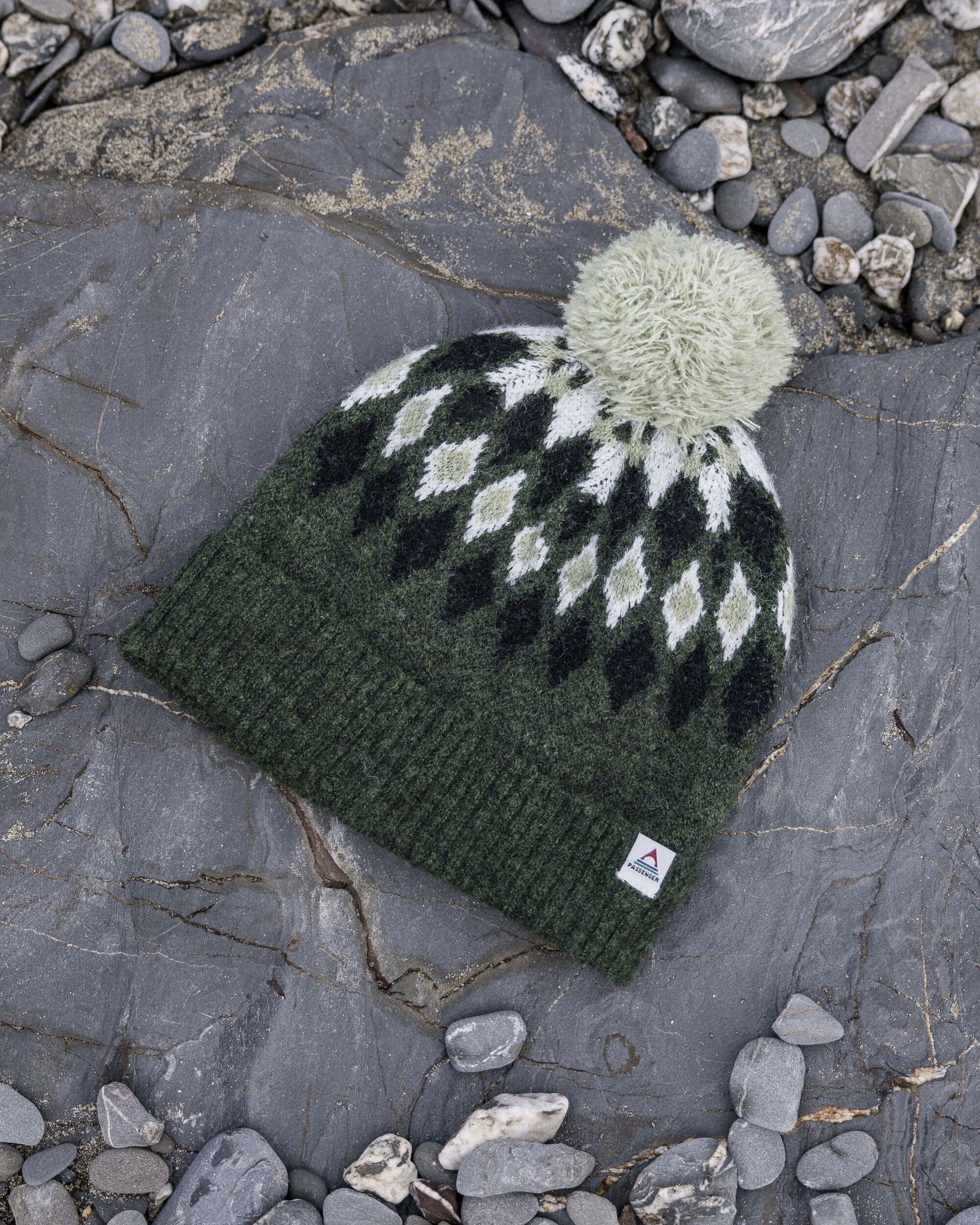 Snowdrop Recycled Bobble Hat - Khaki