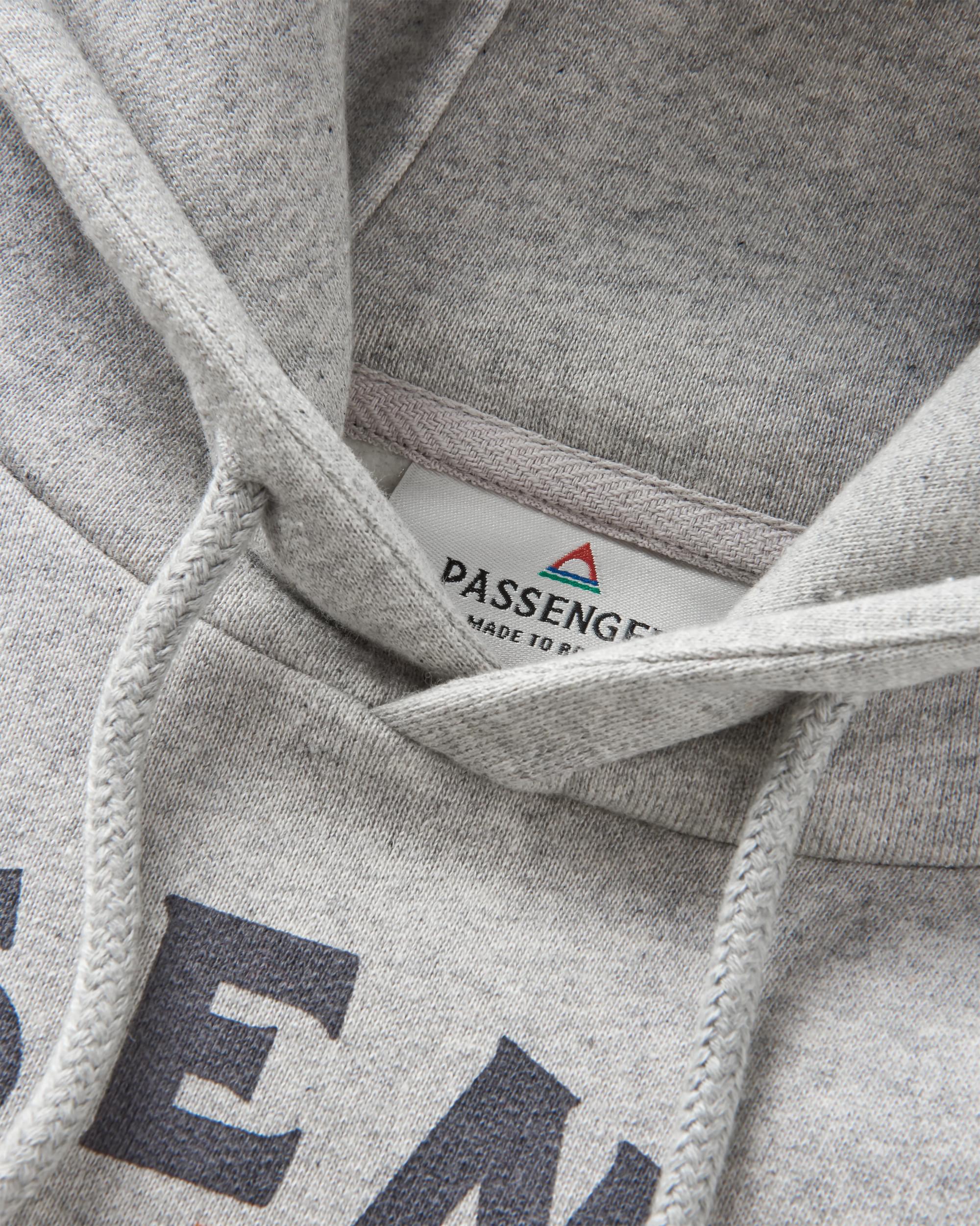 Wander Recycled Cotton Marl Hoodie - Grey Marl - Flatlay