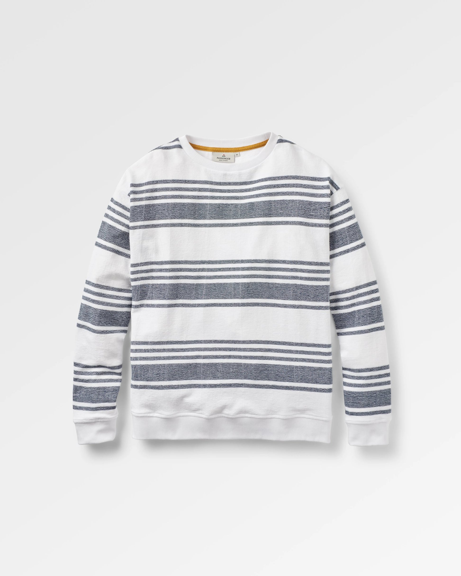 Graceful Textured LS Top - Navy Stripe