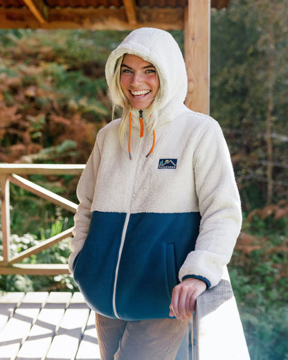 Nestling Sherpa Hooded Fleece - Tidal Blue