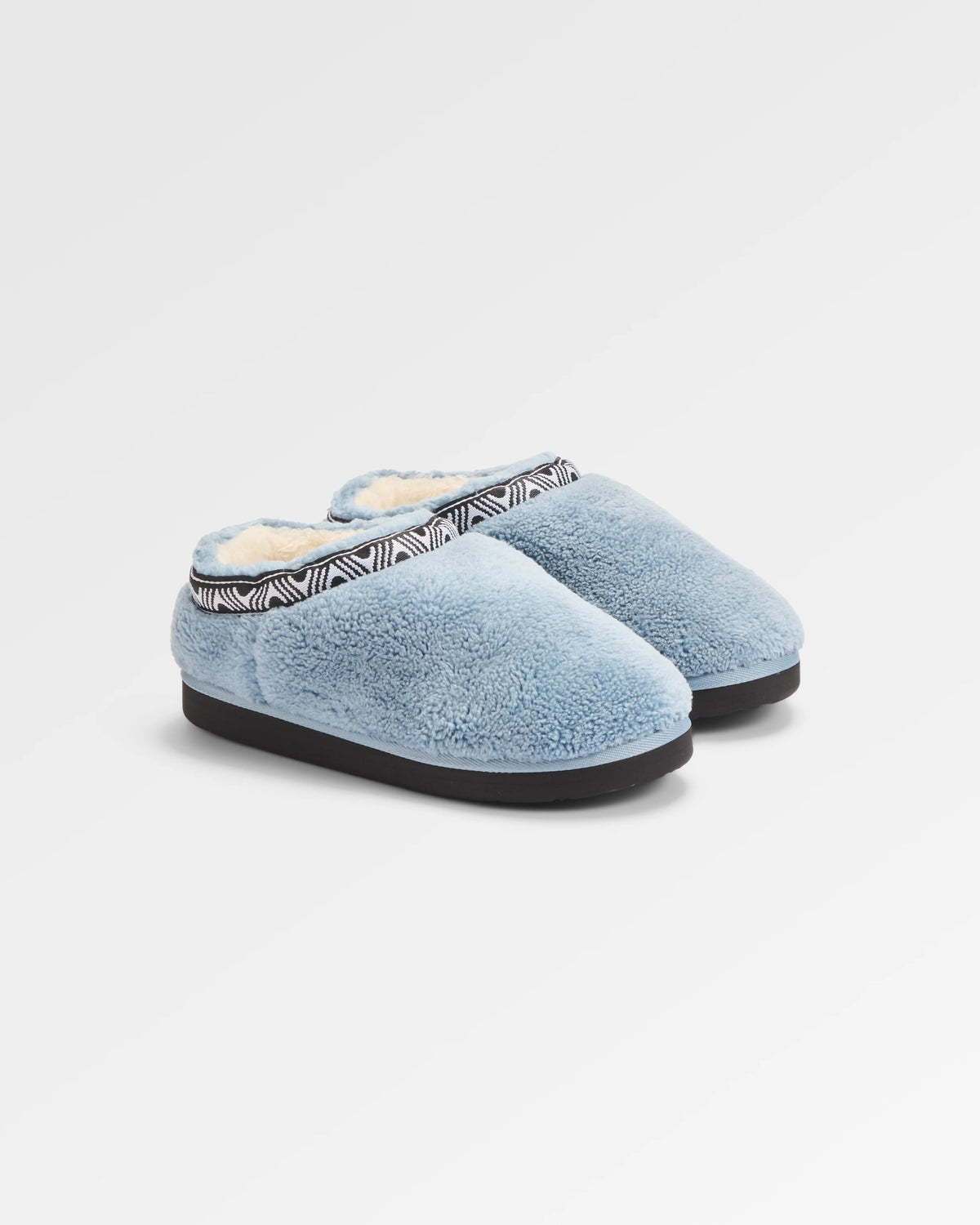 Ember Sherpa Fleece Slipper - Faded Denim - Flatlay