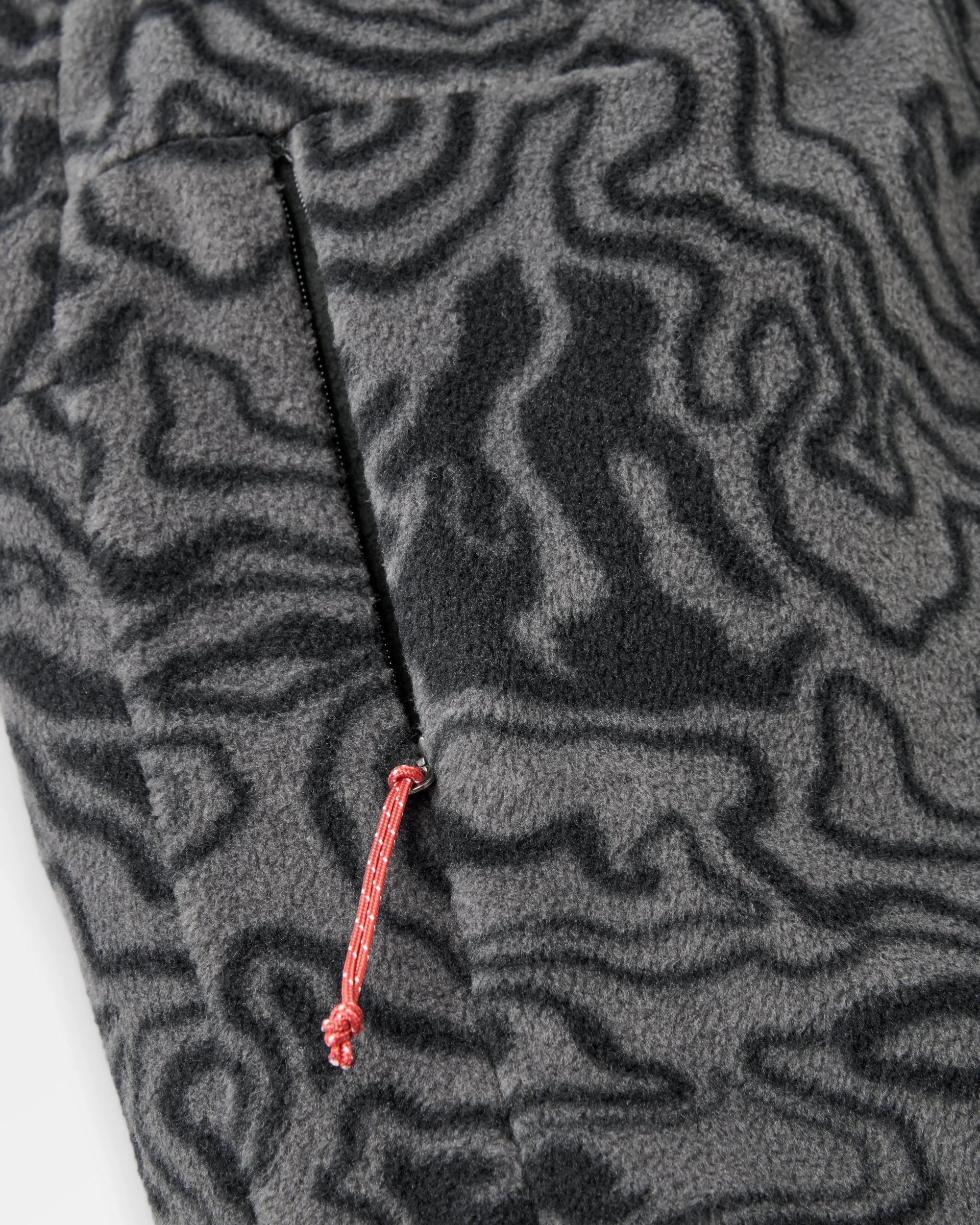 Woodland Polar Fleece Jogger - Strata Swirl Black - Flatlay