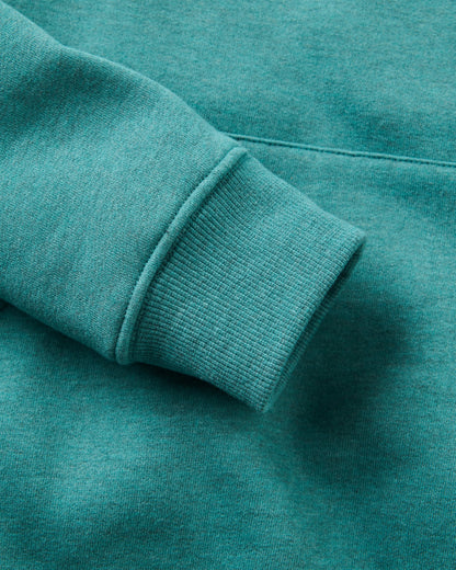 Vita Organic Cotton Hoodie - Ocean Teal Marl - Flatlay