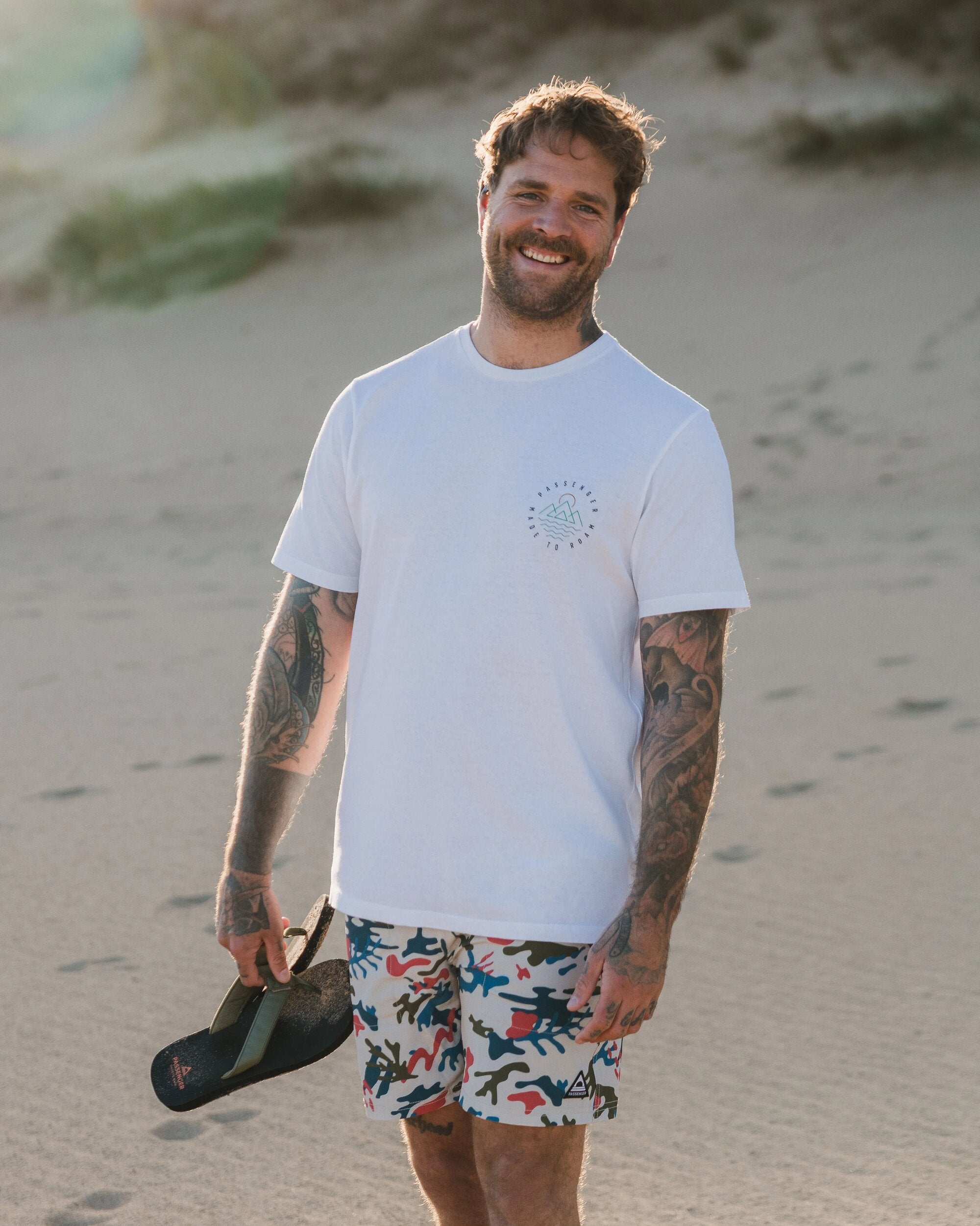 Escapism Recycled Cotton T-Shirt - White - Lifestyle