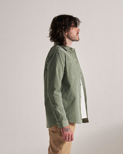 Backcountry Cord Shirt - Pistachio - Studio Model