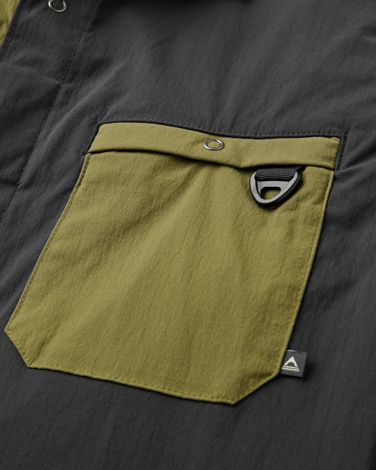 Patrol Ripstop Utility Shirt - Faded Black/Khaki - Flatlay