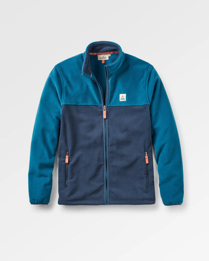 Ridge 2.0 Full Zip Recycled Polar Fleece - Tidal Blue/Rich Navy