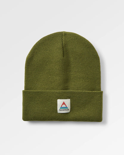 Core Recycled Acrylic High-Top Beanie - Khaki