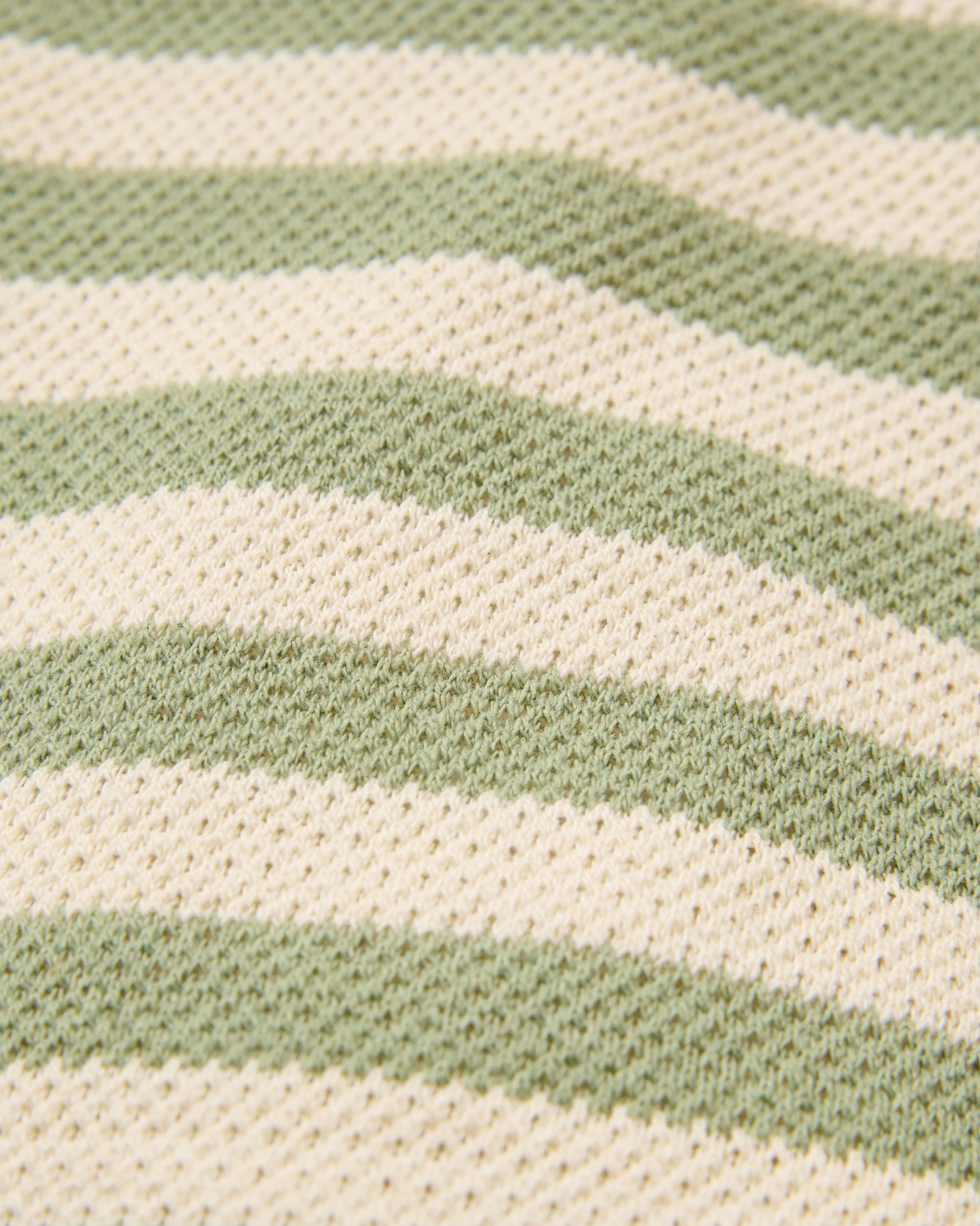 Panorama Striped LS T-Shirt - Stem Green - Flatlay