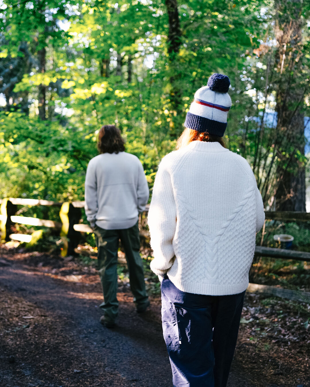 Cozy Cable Recycled Knitted Jumper - Off White - Lifestyle