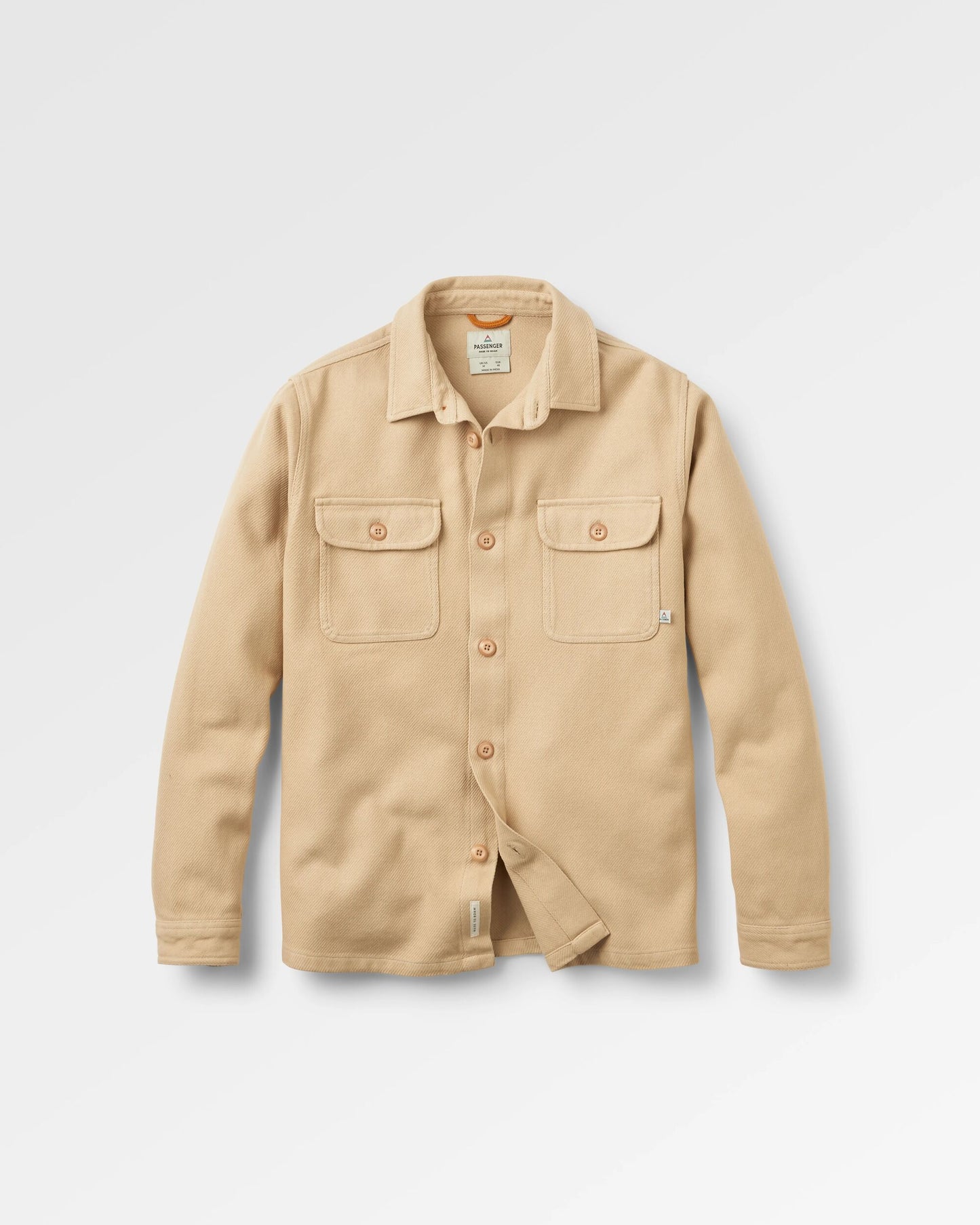 Island Twill Shirt - Stone - Flatlay