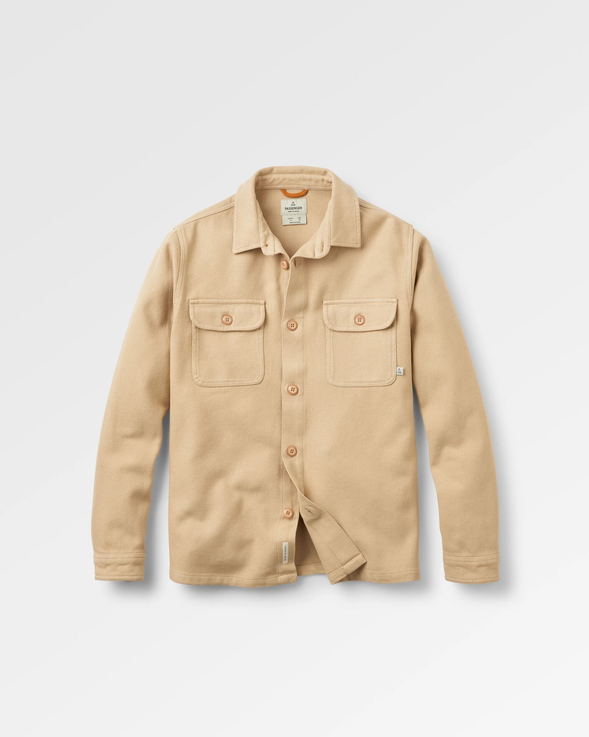 Island Twill Shirt - Stone - Flatlay