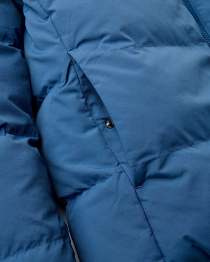 Oceanic Heavyweight Insulated Full Zip Jacket - Dark Denim - Flatlay