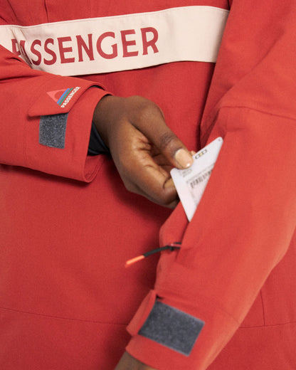 Snowscape Women's Recycled Anorak - Red Ochre - Studio Model