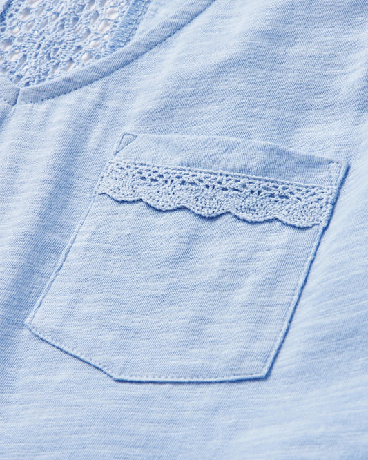 Rivergate Recycled Cotton Top - Cornflower