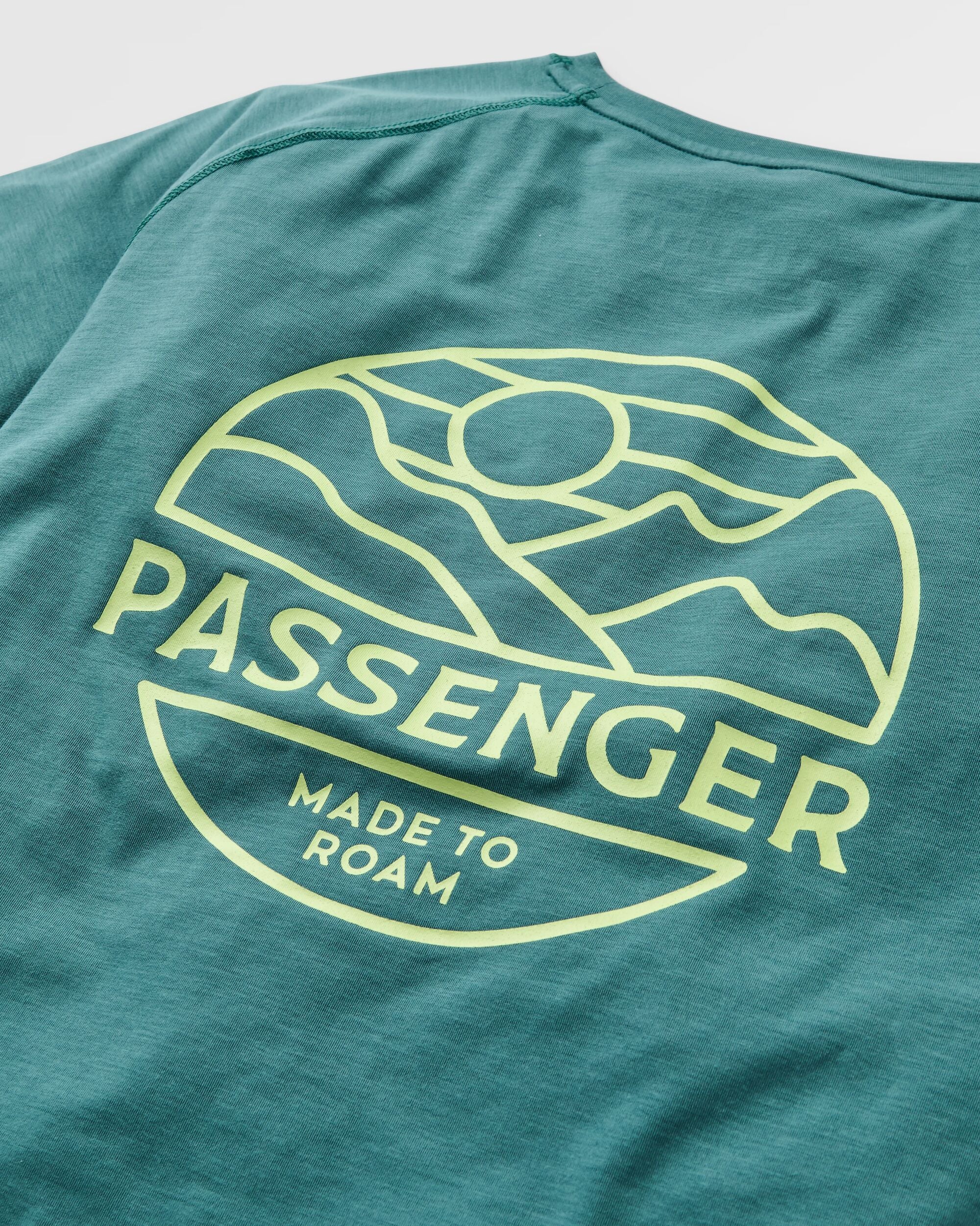 Sedona Recycled Active T-Shirt - Deep Ocean - Flatlay