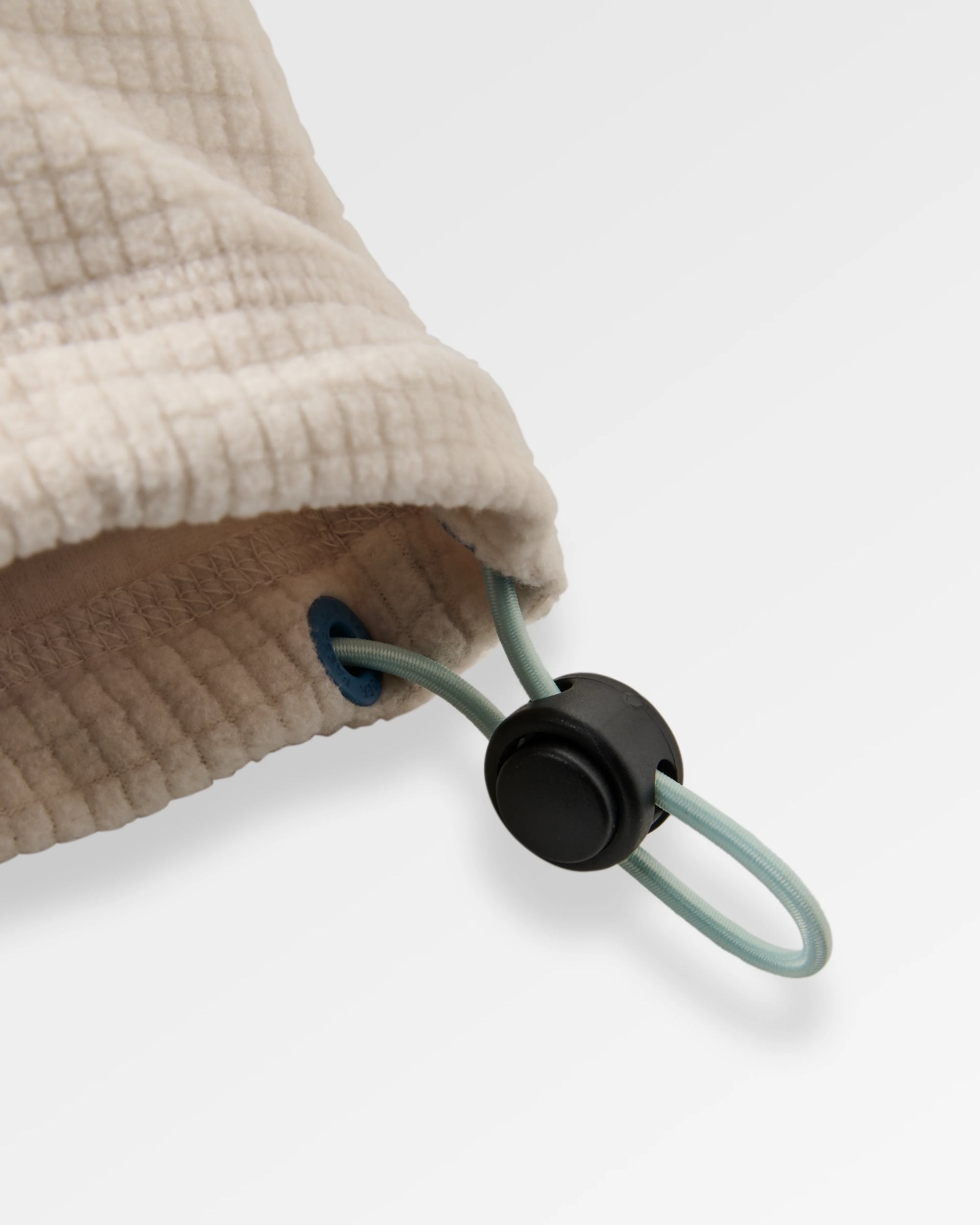 Off Trail Recycled Grid Polar Fleece - Caramel/Birch - Flatlay