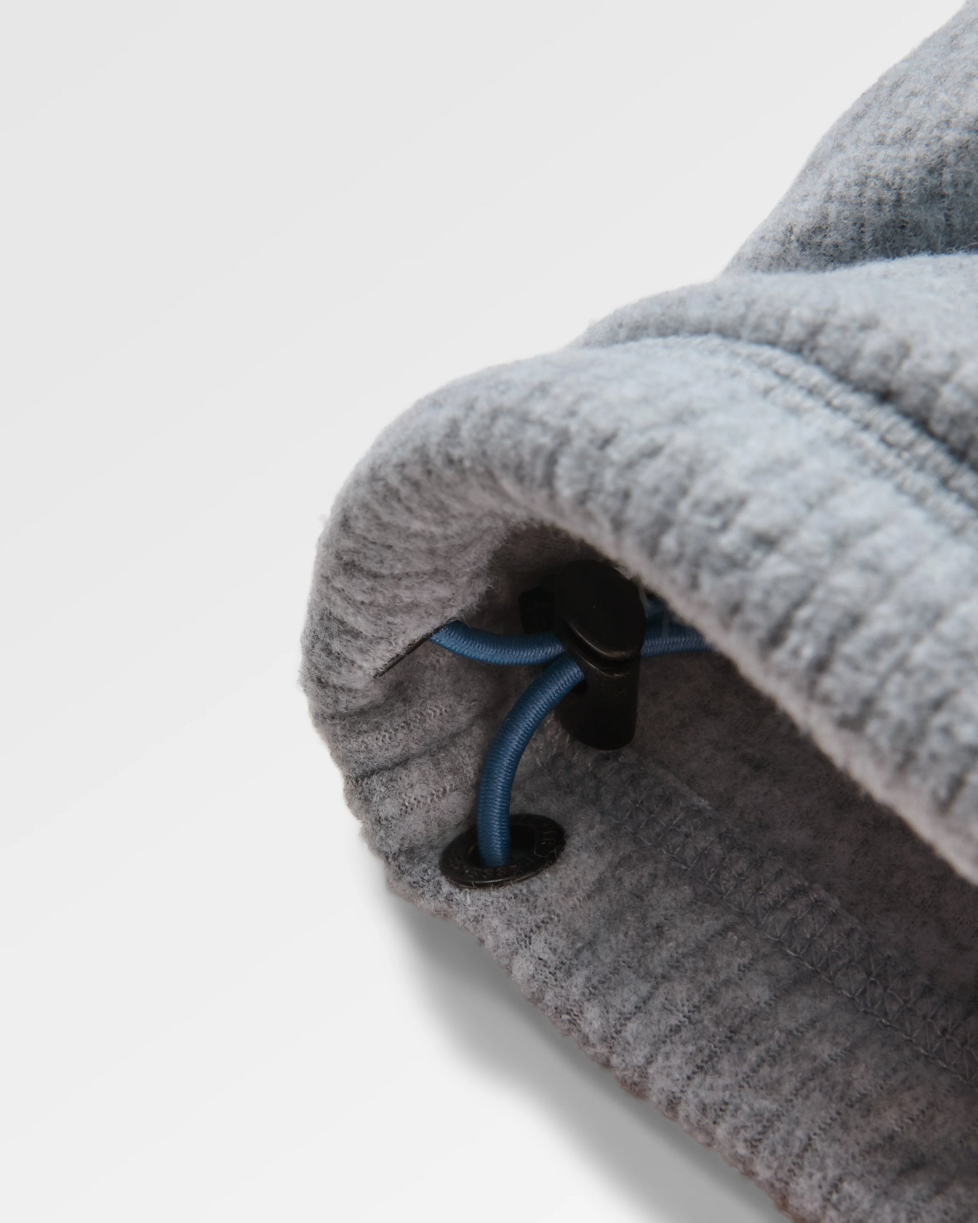 Forestscape Recycled Grid Fleece Hoodie - Grey Marl - Flatlay