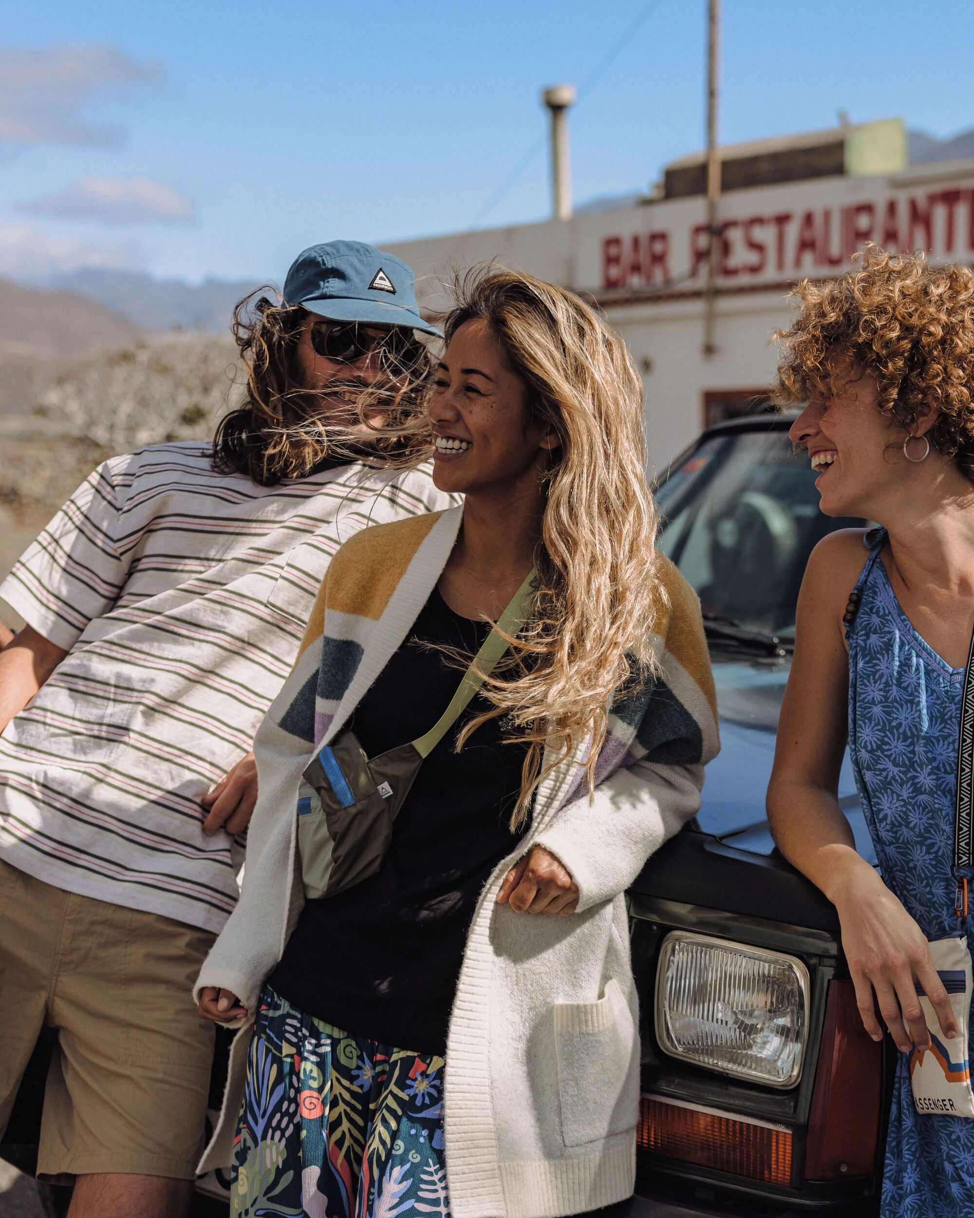 Sunsets Recycled Knitted Cardigan - Marshmallow - Lifestyle