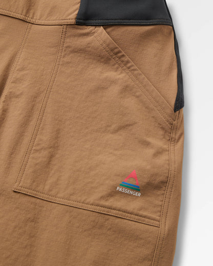 Ridescape Women's Active Short - Caramel Brown - Flatlay