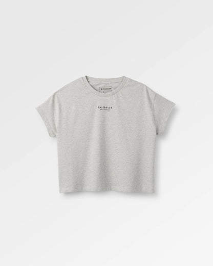Slower Rhythms Women's Cotton T-Shirt - Grey Marl - Flatlay