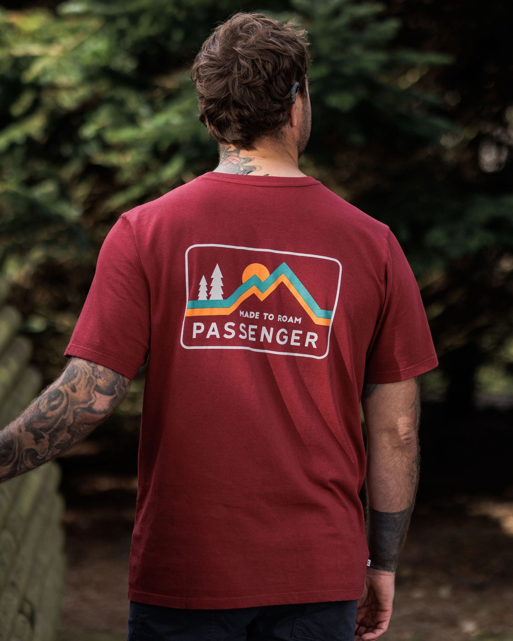 Made To Roam Recycled Cotton T-Shirt - Forest Berry - Lifestyle