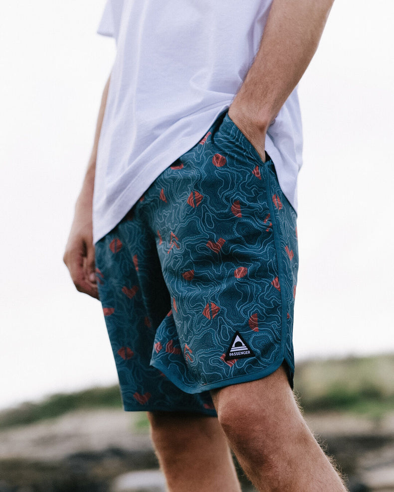 Breaks Recycled Boardshort - Mediterranean Map