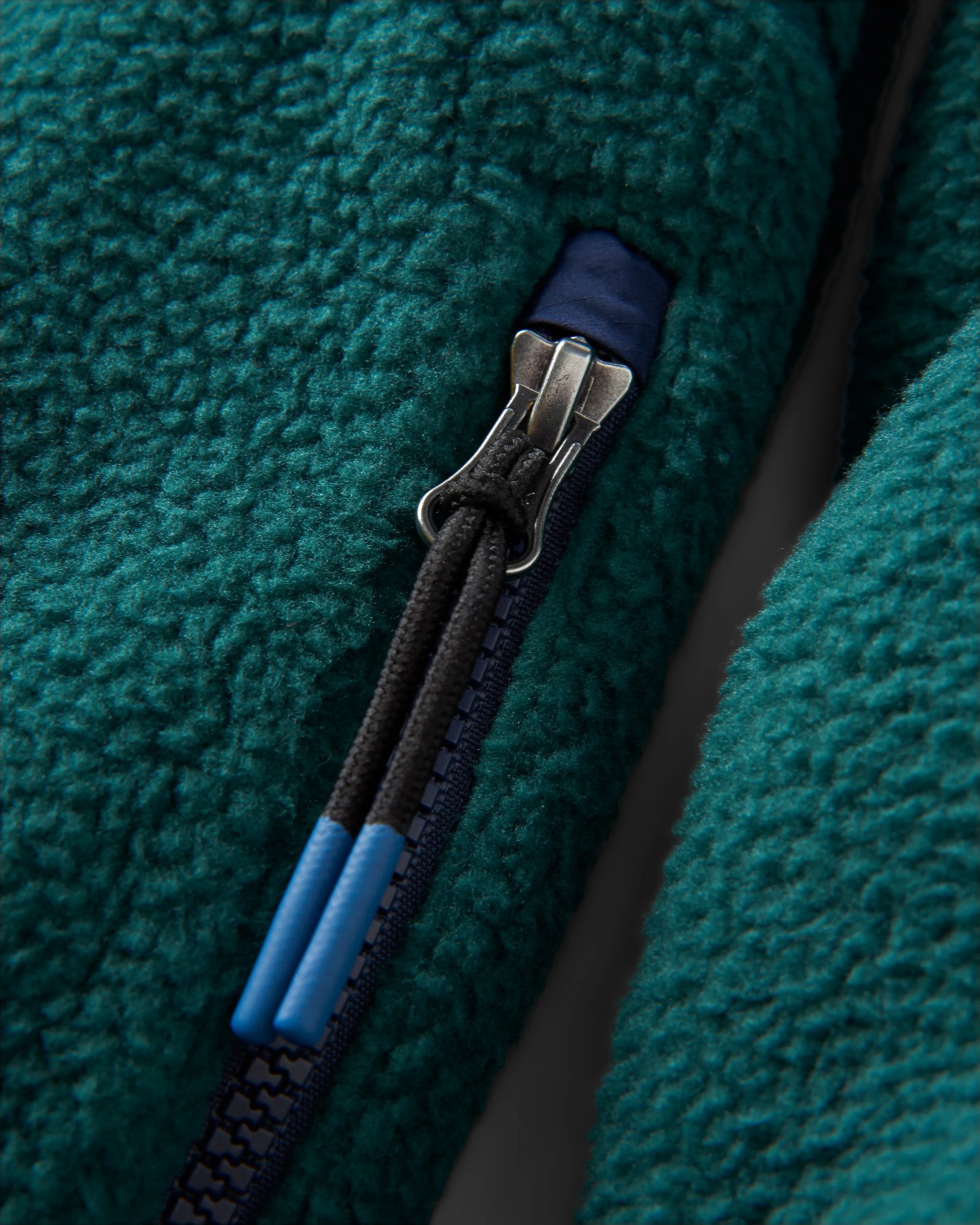 Ventura 1/2 Zip Recycled Sherpa Fleece - Rain Forest - Flatlay