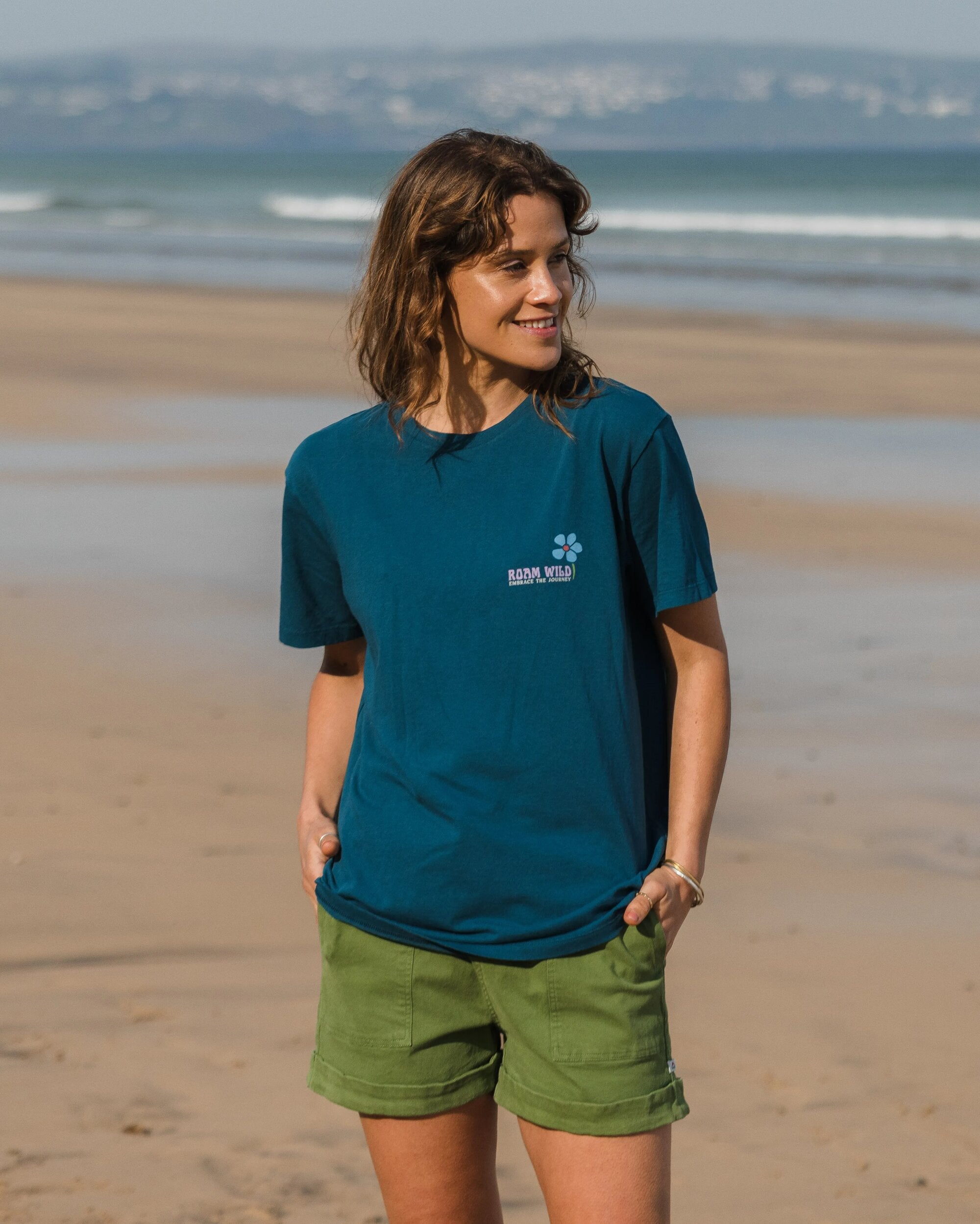 Roam Wild Recycled T-Shirt - Tidal Blue - Lifestyle