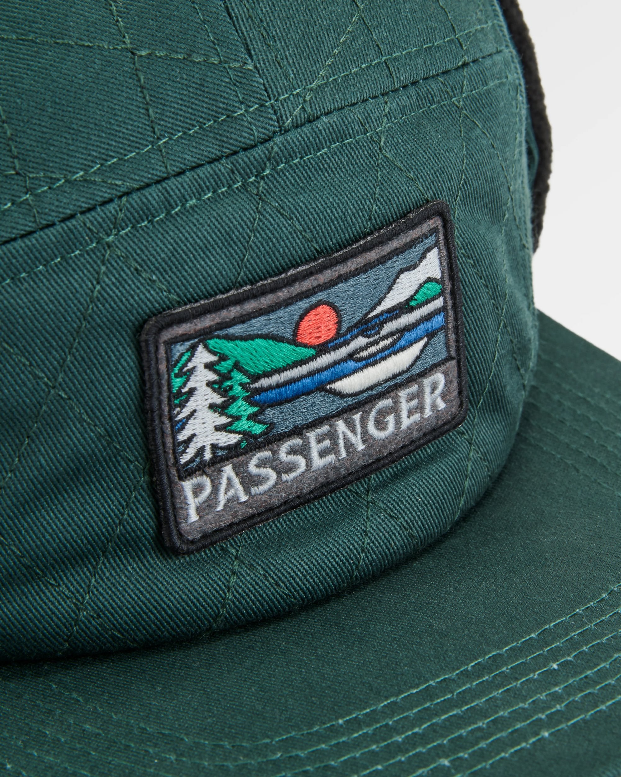 Nightfall Recycled Polar Fleece Lined Hat - Dark Fern  - Flatlay