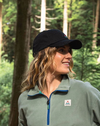 Womens_Classic Recycled Cotton 6 Panel Cap - Black - Lifestyle