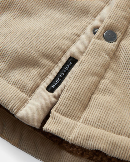 Kodiak 3.0 Sherpa Lined Cord Overshirt - Stone - Flatlay