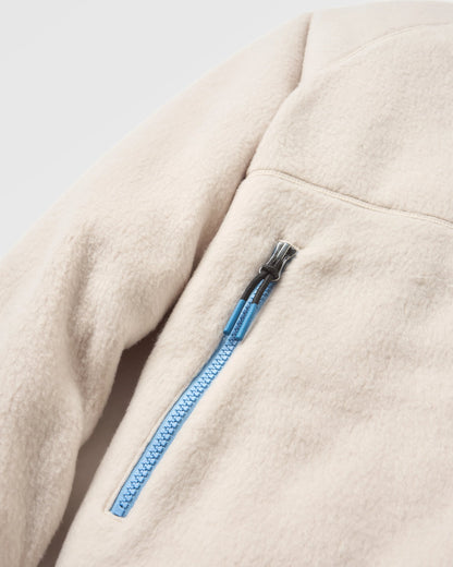 North Coast Vista Full Zip Recycled Sherpa Fleece - Oatmeal - Flatlay
