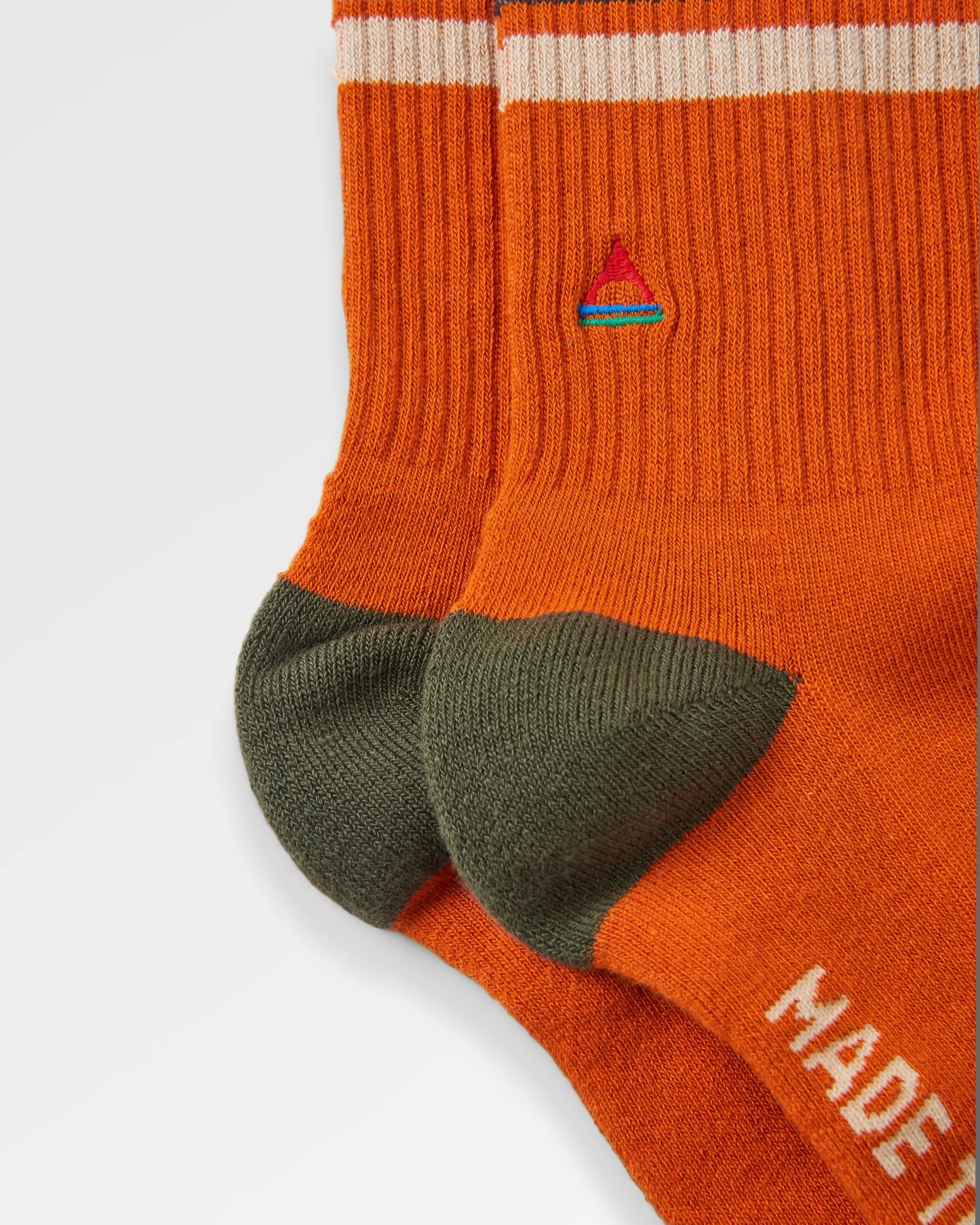 Organic Midweight Crew Socks - Burnt Orange