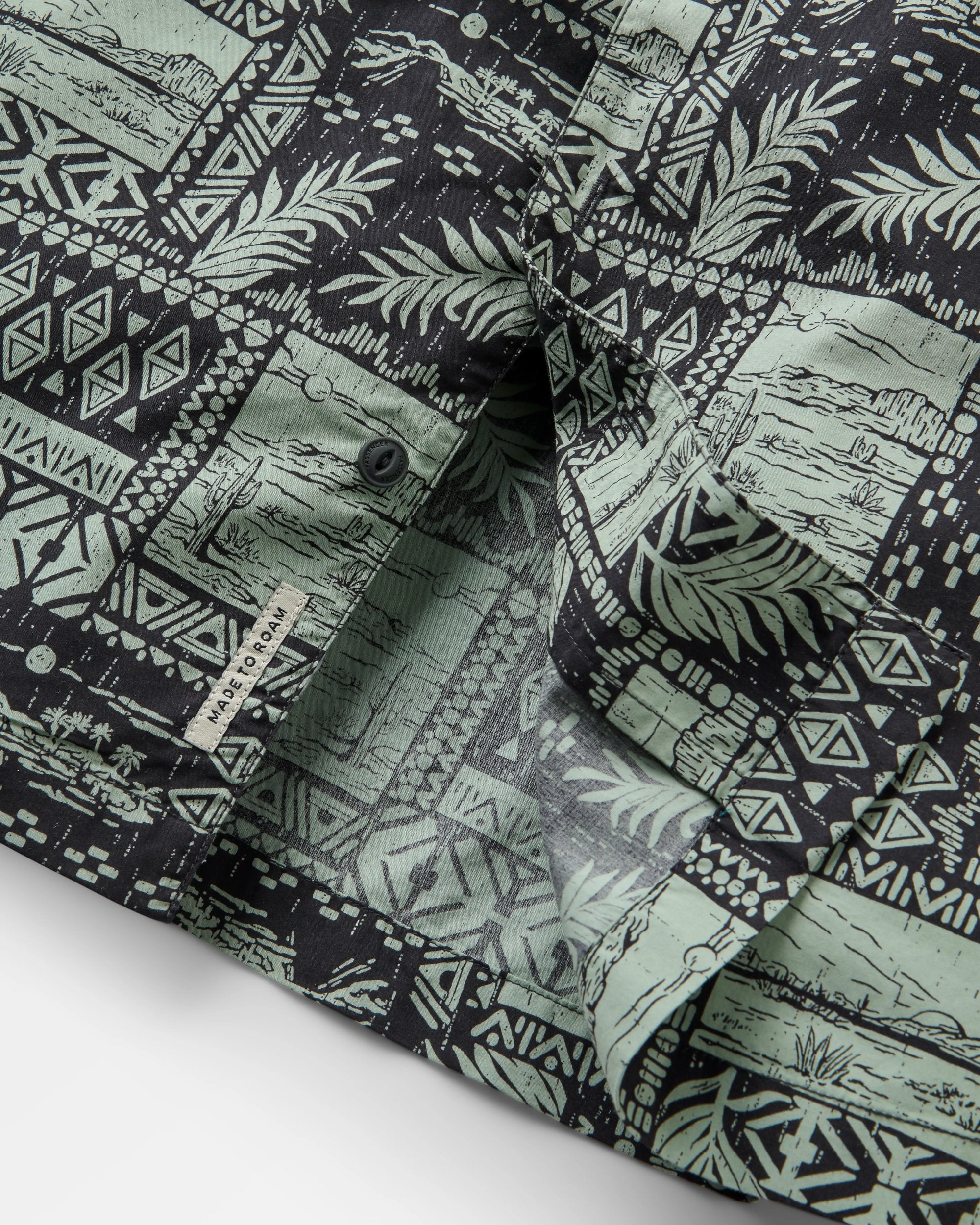 Acreage Shirt - Patchwork Faded Black - Flatlay