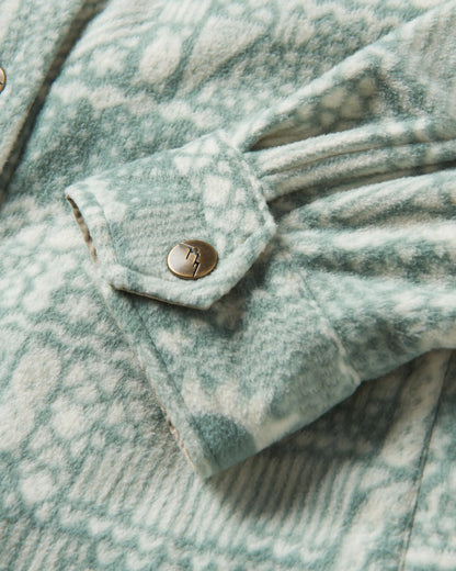 East Recycled Polar Fleece Shirt - Vintage Patchwork Pistachio
